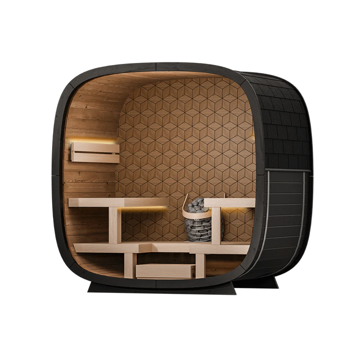 Leil Black Cube Premium Outdoor Sauna Kit