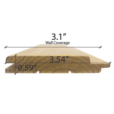 ProSaunas Thermo-Spruce 1x4 T&G STP