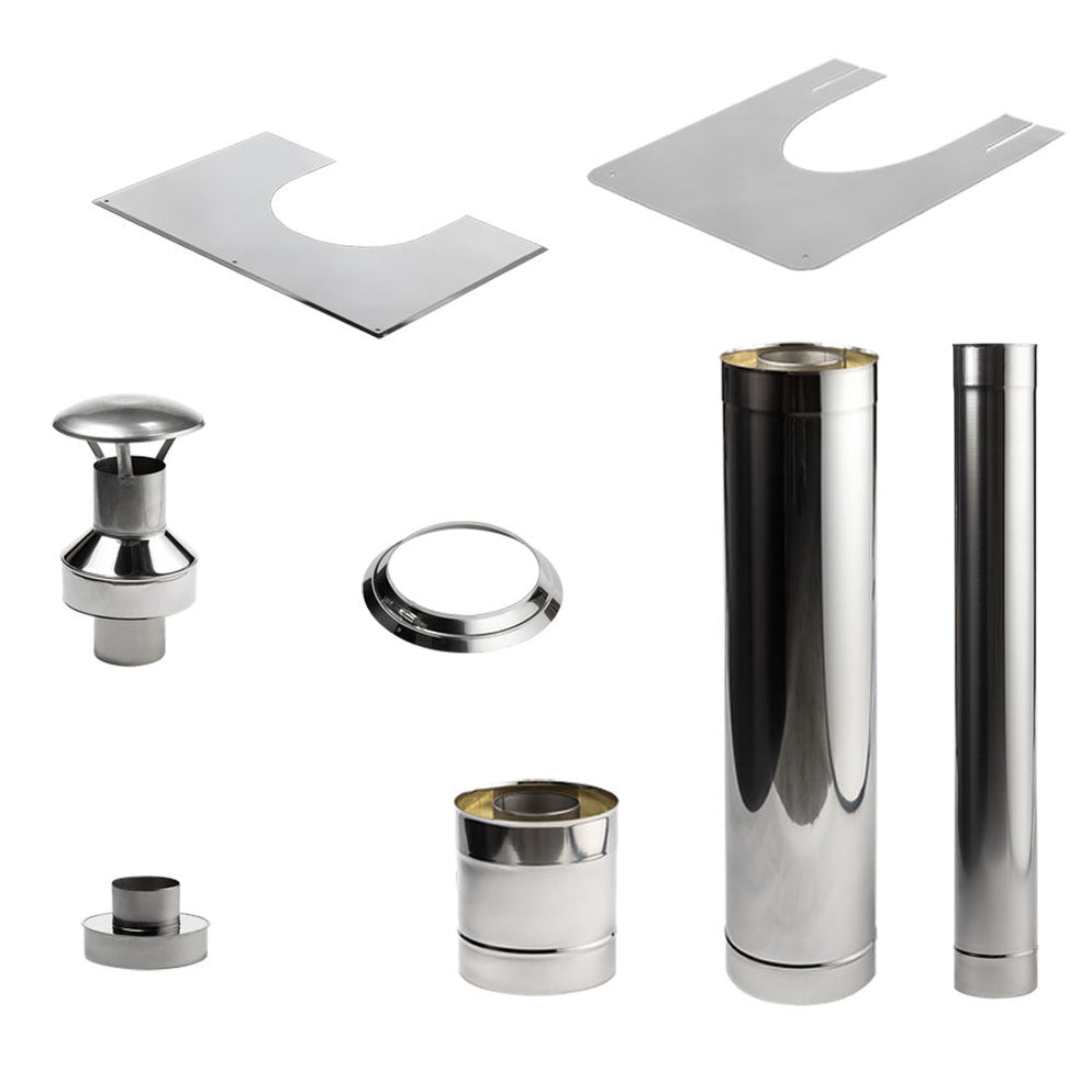 HUUM Barrel Chimney Kit Sauna Wood Stove Chimney Kit, Barrel — The