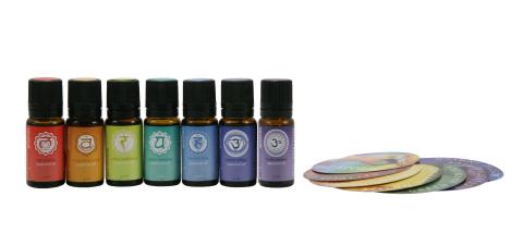 Mr.Steam Chakra Blend Essential Oil 7-Pack, 10ml Bottles